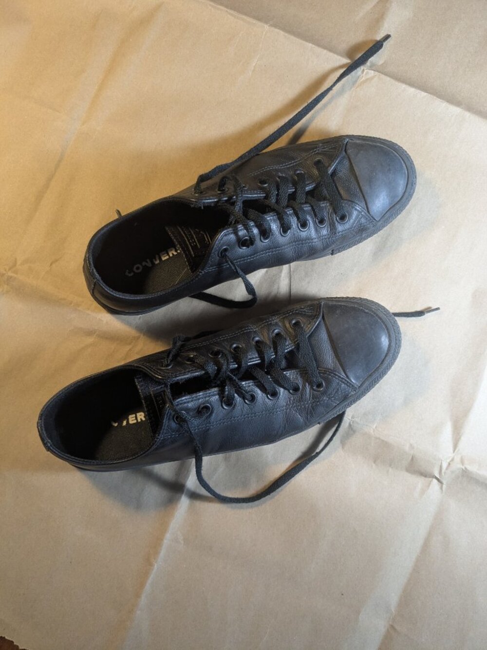 Converse Chuck Taylor All Star Low Black Mono Men's 11.5 Leather - Picture 11 of 16